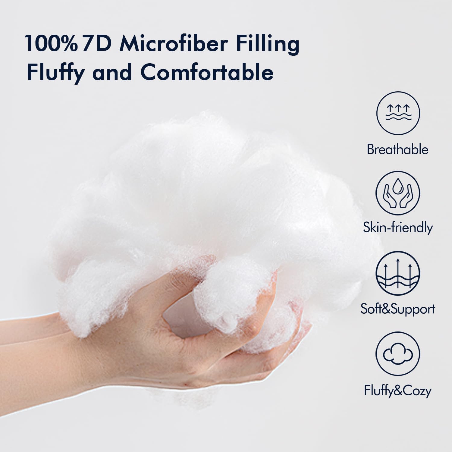 MIULEE Pack of 4 18x18 Outdoor Pillow Inserts, Water-Resistant Throw Pillow Inserts Decorative Premium Square Pillow Stuffer Sham for Porch Swing Couch Sofa Cushion Patio Furniture - Image 5
